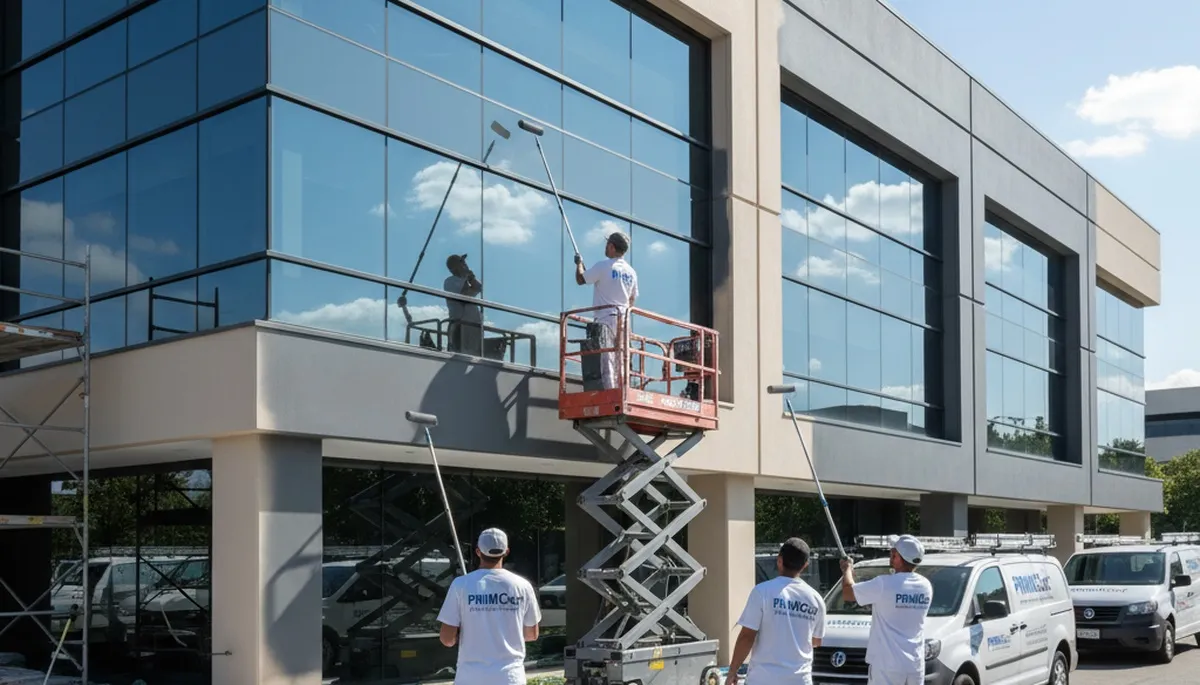 Commercial painters applying durable wall coatings in Cherry Hill, NJ office building