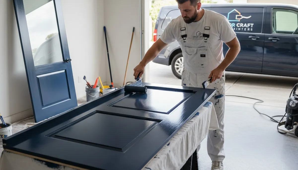 Professional door painting service in Cherry Hill, NJ restoring exterior and interior doors