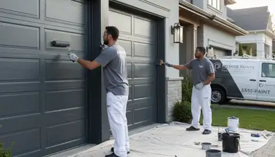 Professional garage door painting service in Cherry Hill, NJ enhancing curb appeal and durability