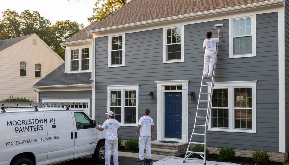 Professional house painters in Cherry Hill NJ providing expert residential exterior painting services